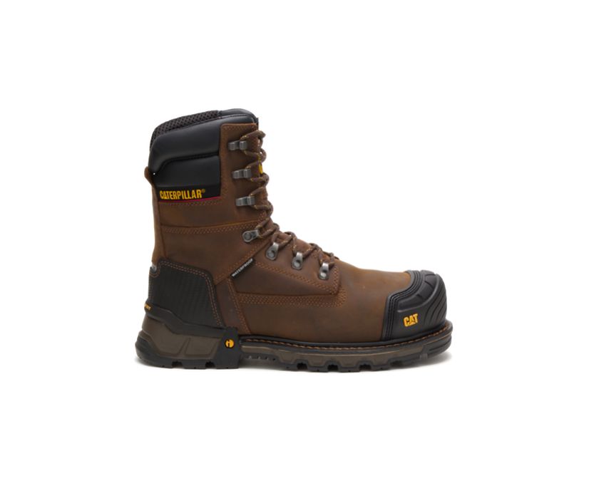 Caterpillar Excavator XL 8 Waterproof Thinsulate™ Composite Toe - Sicherheitsstiefel Herren DunkelBr